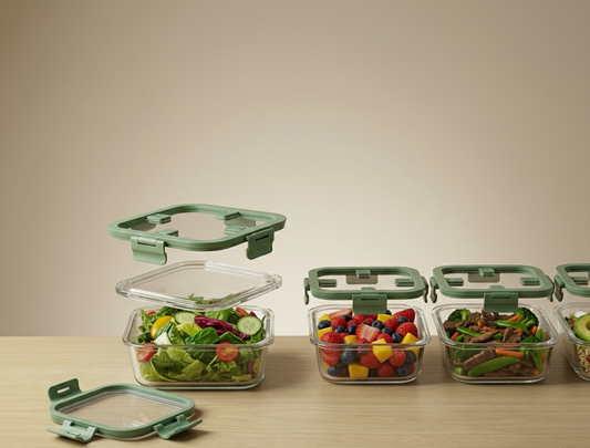 The Kovela Meal Prep Set – 5-Pack / 10-Piece Glass Collection